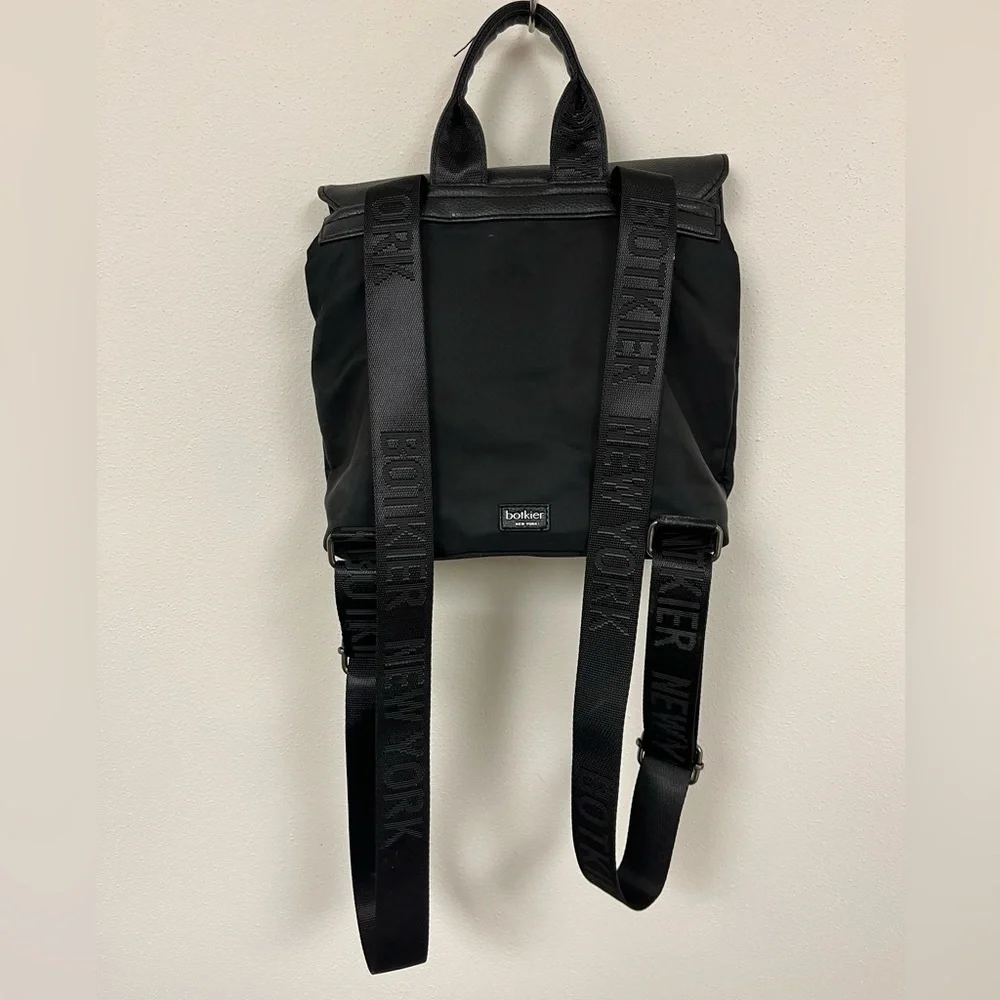 Botkier New York Mini Trigger Backpack Black Faux Leather